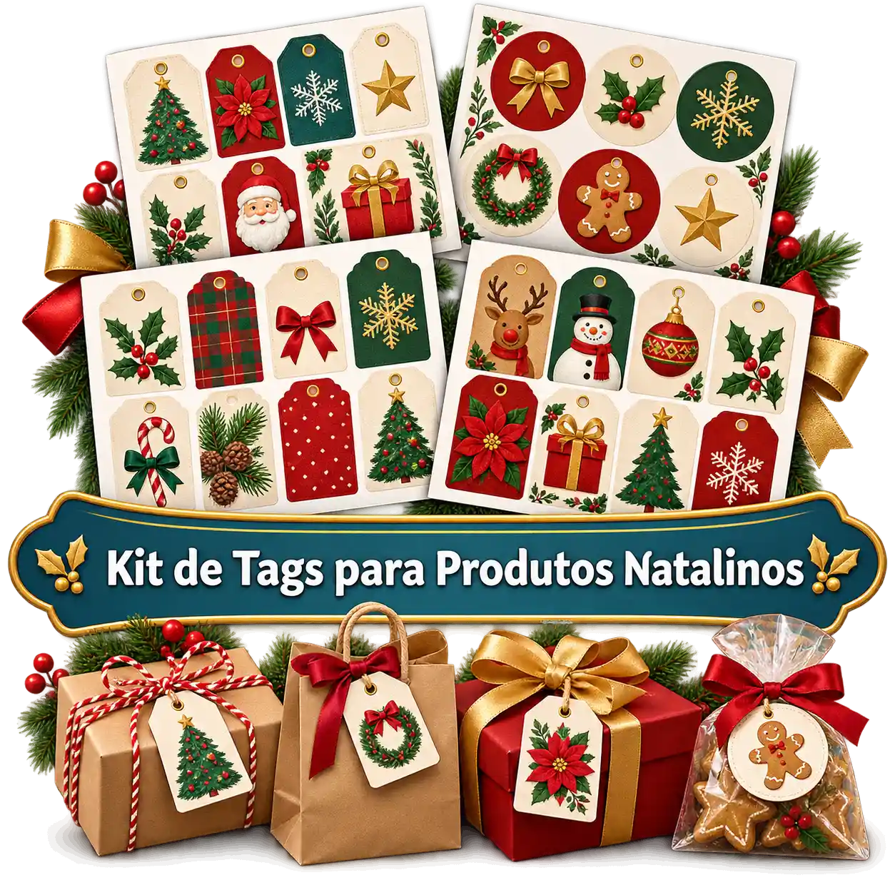Bônus 3 — Kit de Tags para Produtos Natalinos