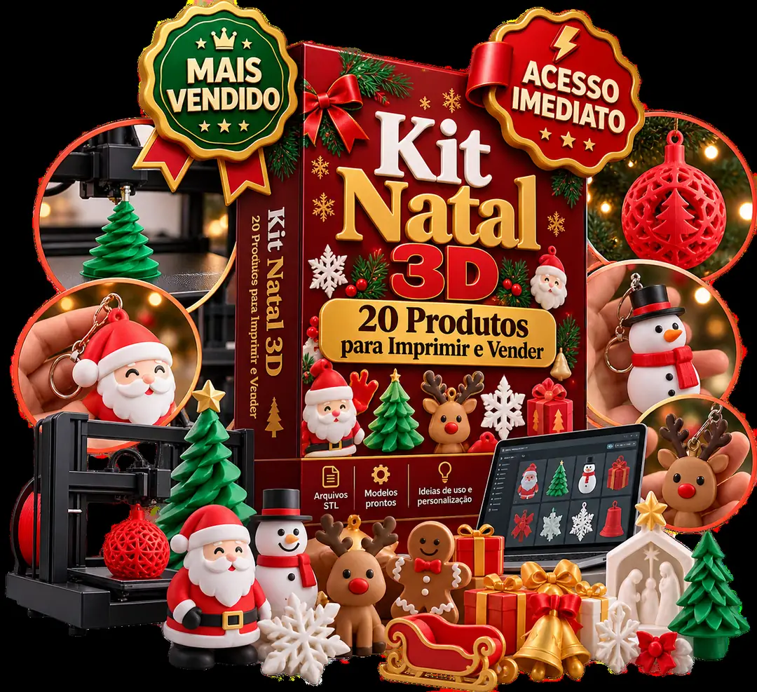 Kit Natal 3D Lucrativo 2027 — 20 Produtos Campeões de Venda
